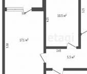 2-комн, 59кв м, этаж 10/26 ул Береговая, 73