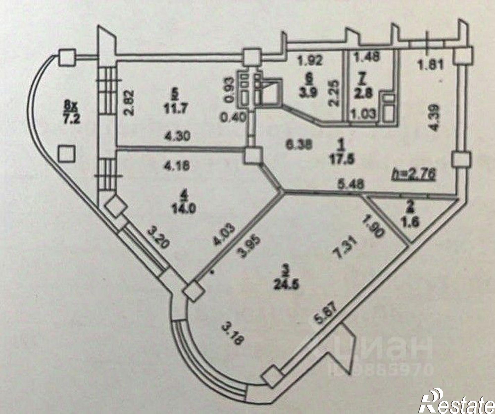 Купить квартиру за 8 950 000 рублей на Ростов-на-Дону г., Пролетарский
