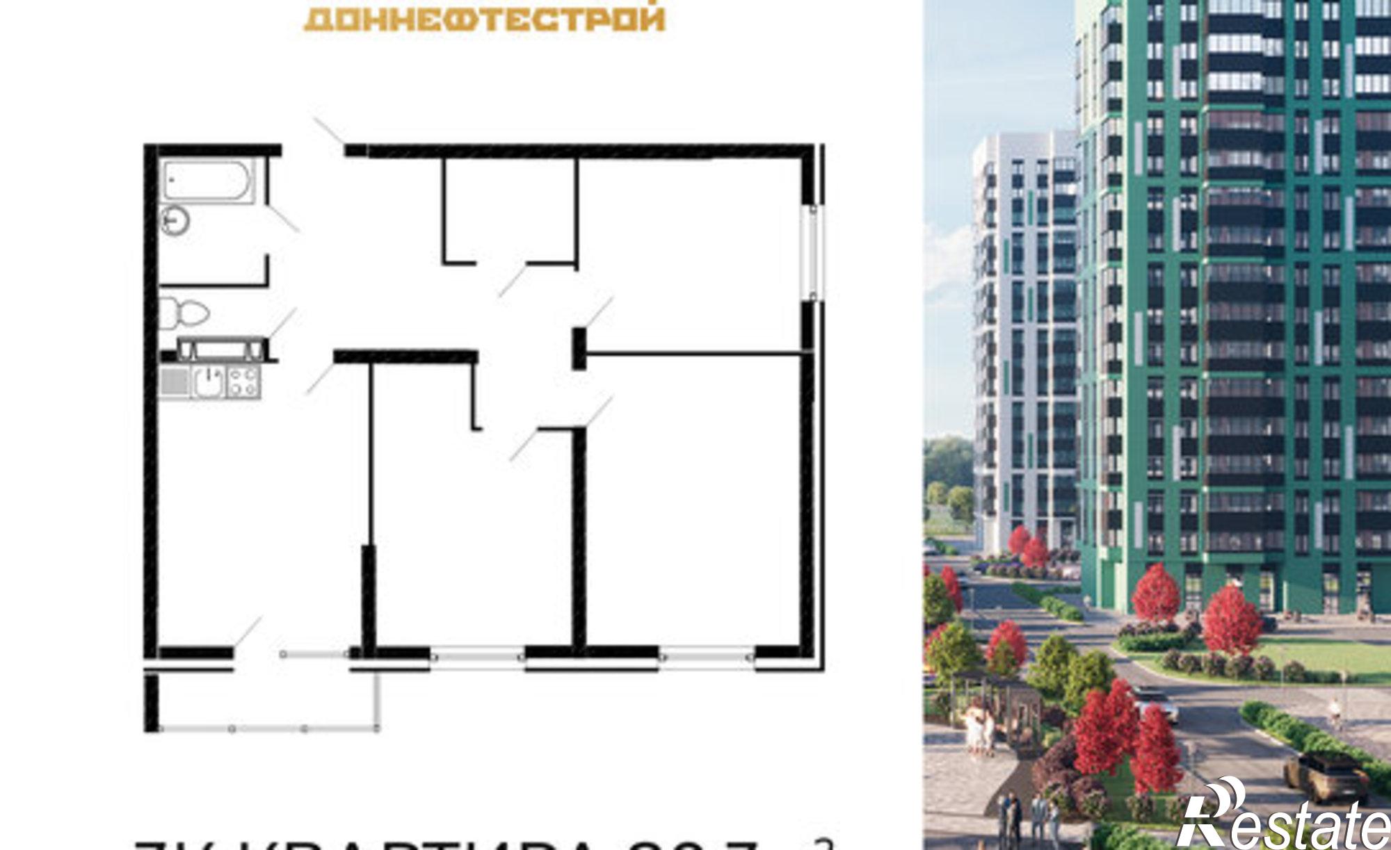 Купить квартиру за 9 000 000 рублей на проезд Давыда Ригерта, 2 к1