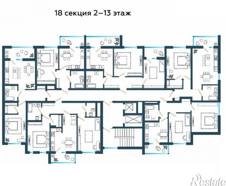 1-комн квартира в новом доме Батайск, Родная улица, 1